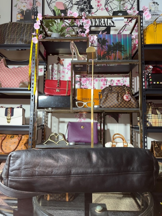 Prada Black Leather Tote with Multicolor Silk Scarf - Picture 8 of 8